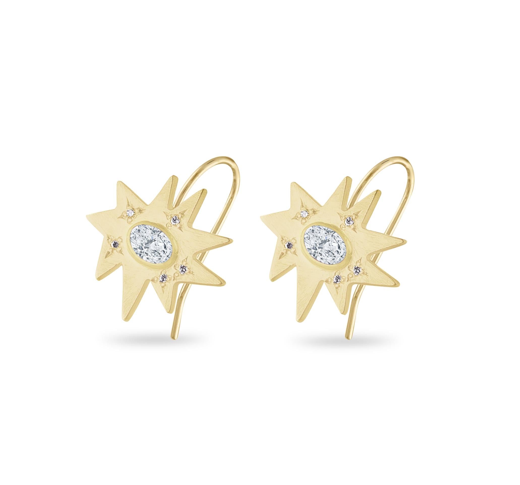 half star earrings