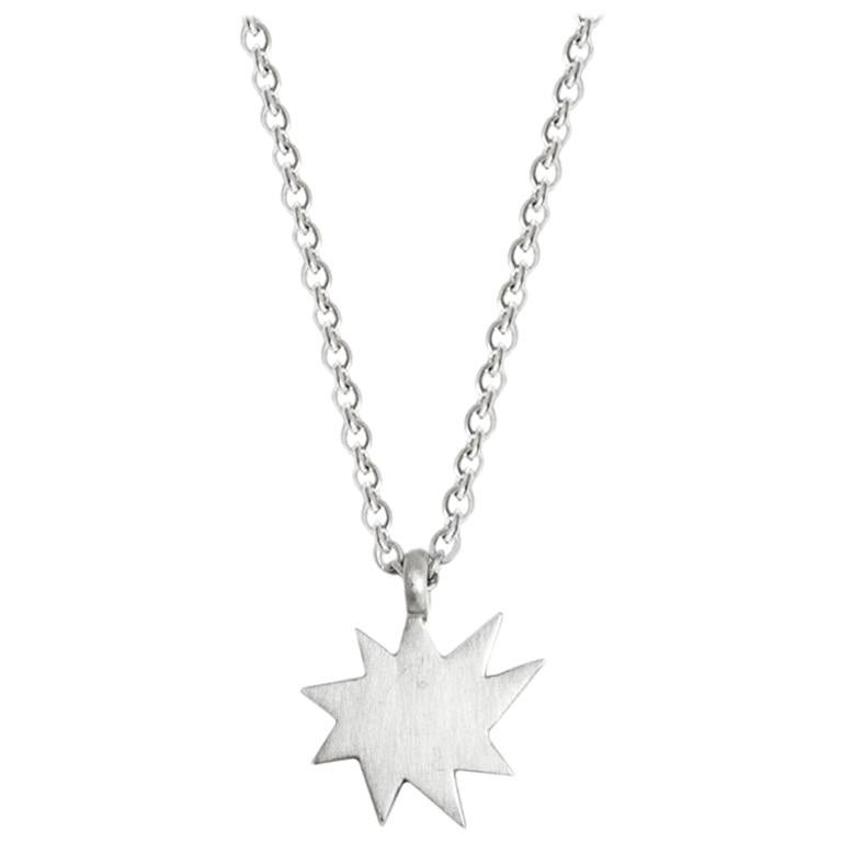 Emily Kuvin Mini Stella Silver Star Necklace