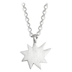 Emily Kuvin Mini Stella Silver Star Necklace