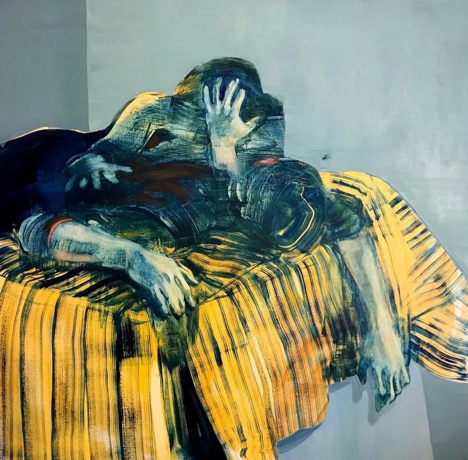 Emily Lacour Day Of Rest Abstracted Figures Resting On Bed
