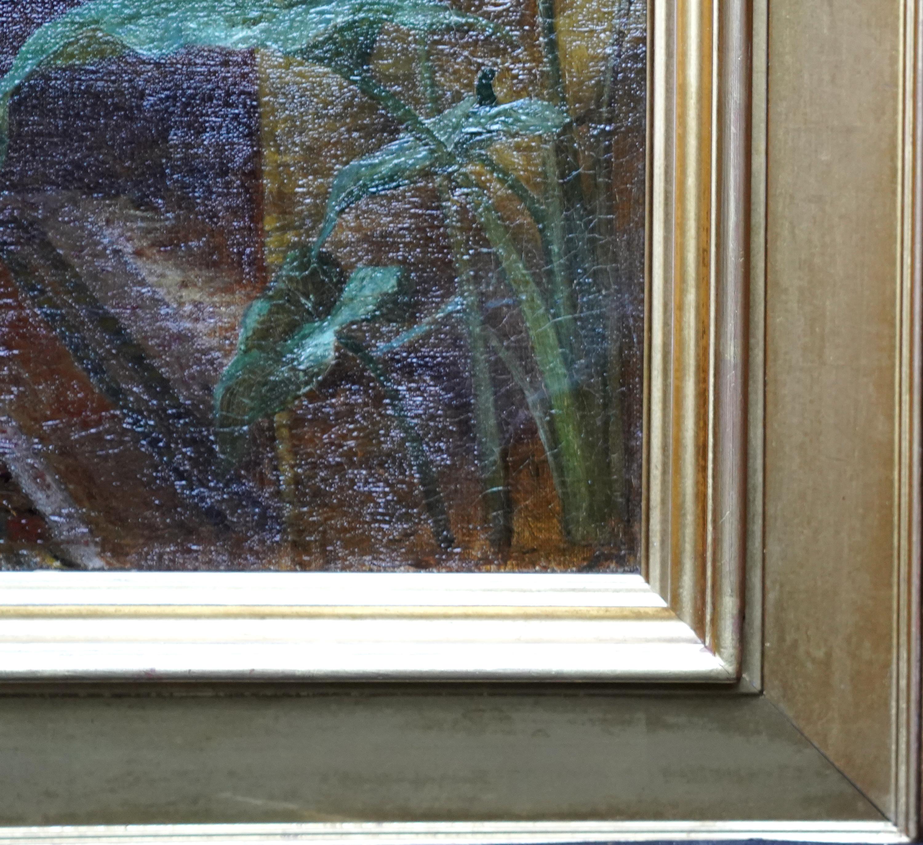 Golden Daydream – britisches viktorianisches, präraffaelitisches Porträt-Ölgemälde, Ölgemälde im Angebot 7