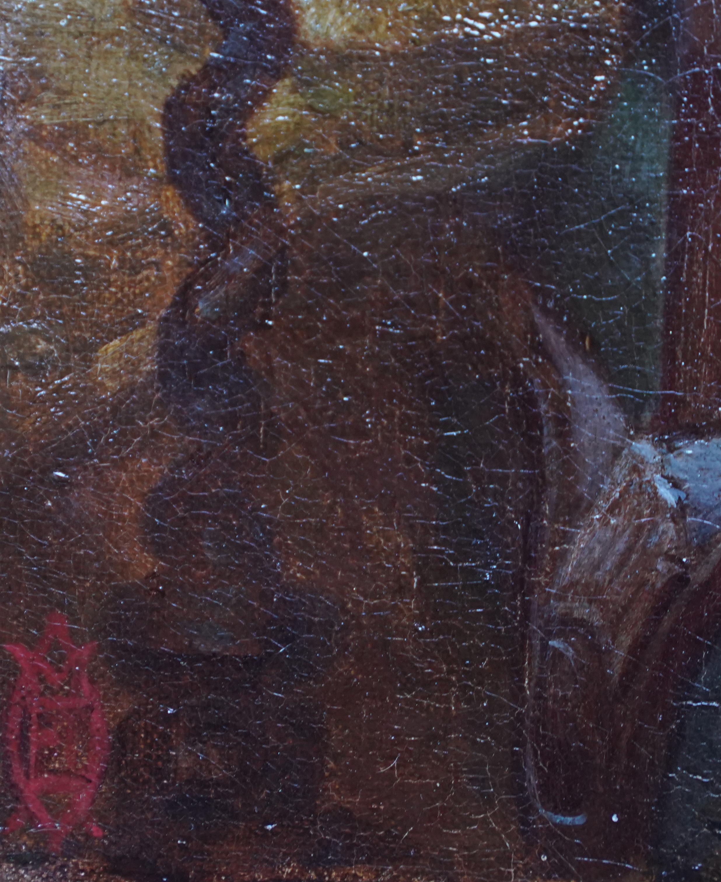 Golden Daydream – britisches viktorianisches, präraffaelitisches Porträt-Ölgemälde, Ölgemälde im Angebot 4