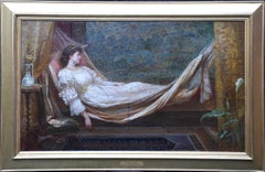 Golden Daydream - British Victorian Pre-Raphaelite art portrait oil painting