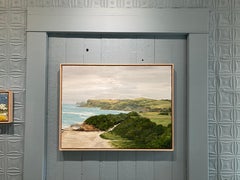 "Cliffs and Clouds" contemporary lush impasto landscape of Victoria, Australia