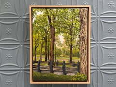 "I Walk In The Park Just To Kill Lonely Hours" oil painting, landscape, framed