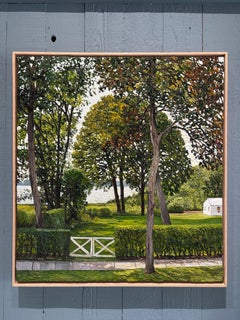 "I Wonder So I Wander" Oil Painting, Impasto Landscape, Hamptons, Signed Framed