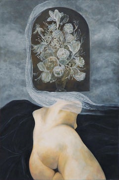 Untitled (glass flowers), Oil on Canvas, 60.9x91.4cm, 2021