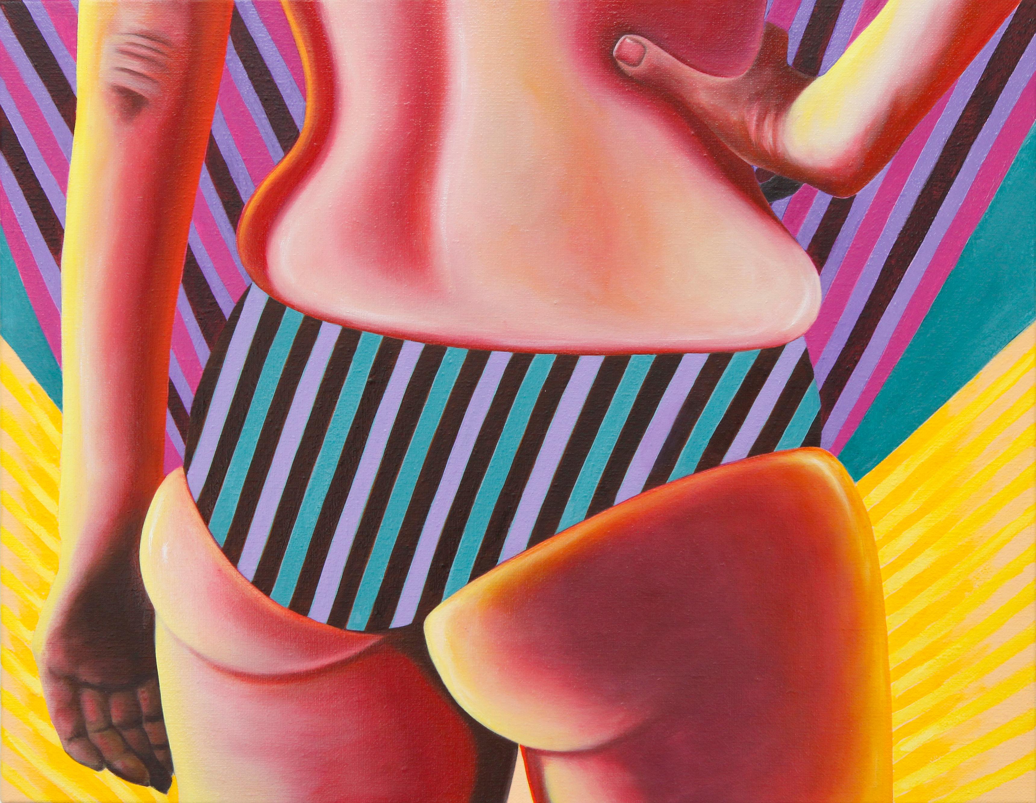 Emily Roz Figurative Painting - "Backside Muffintop"