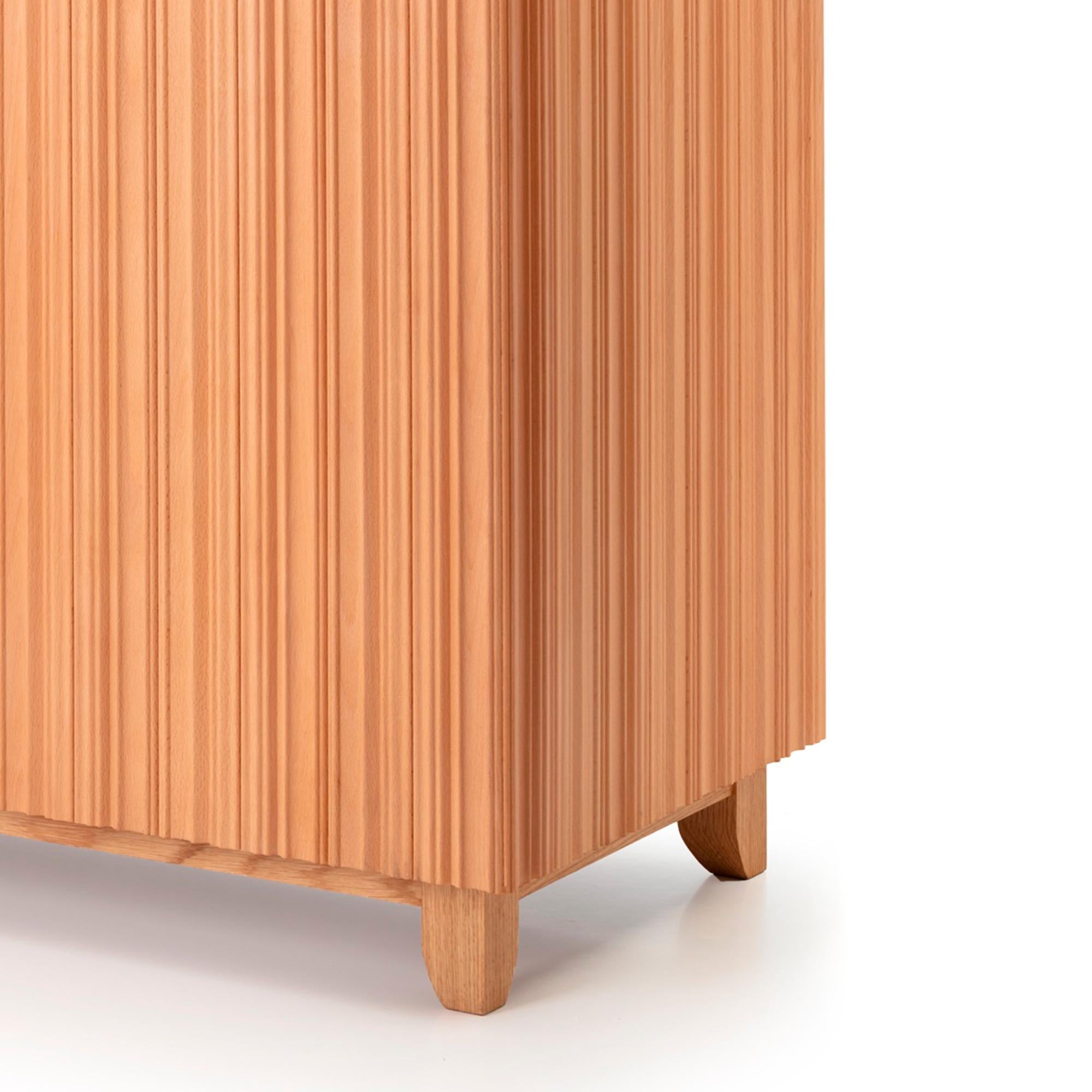 Emily is an original design by Ding Dong Architecture & Interiors Studio. Made in beech wood with solid oak top, matte finishing and polished stainless steel/brass locker, Emily is an elegant and timeless sideboard.

The Emily sideboard features