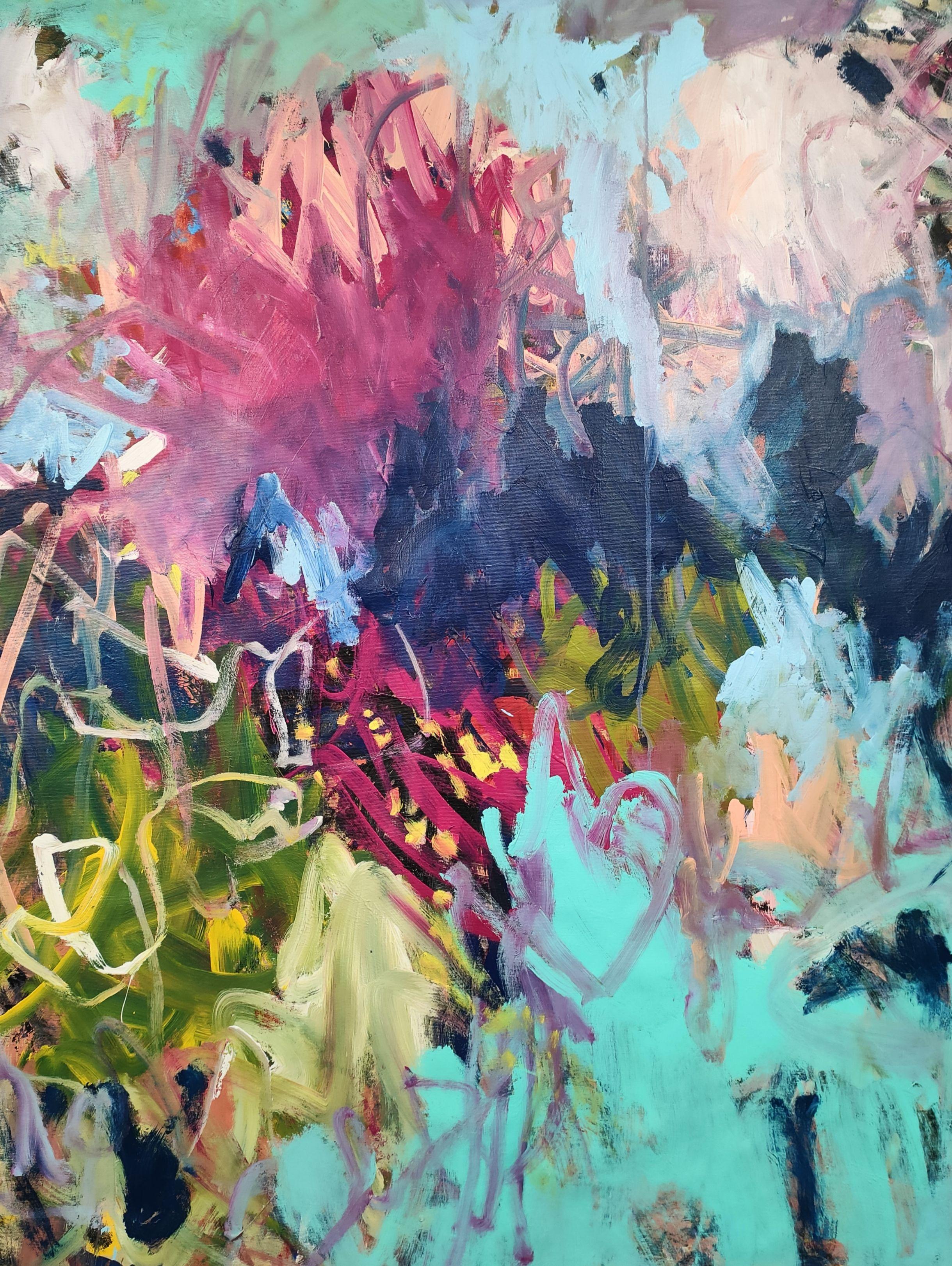 A l'ombre du Catalpa, Painting, Acrylic on Canvas