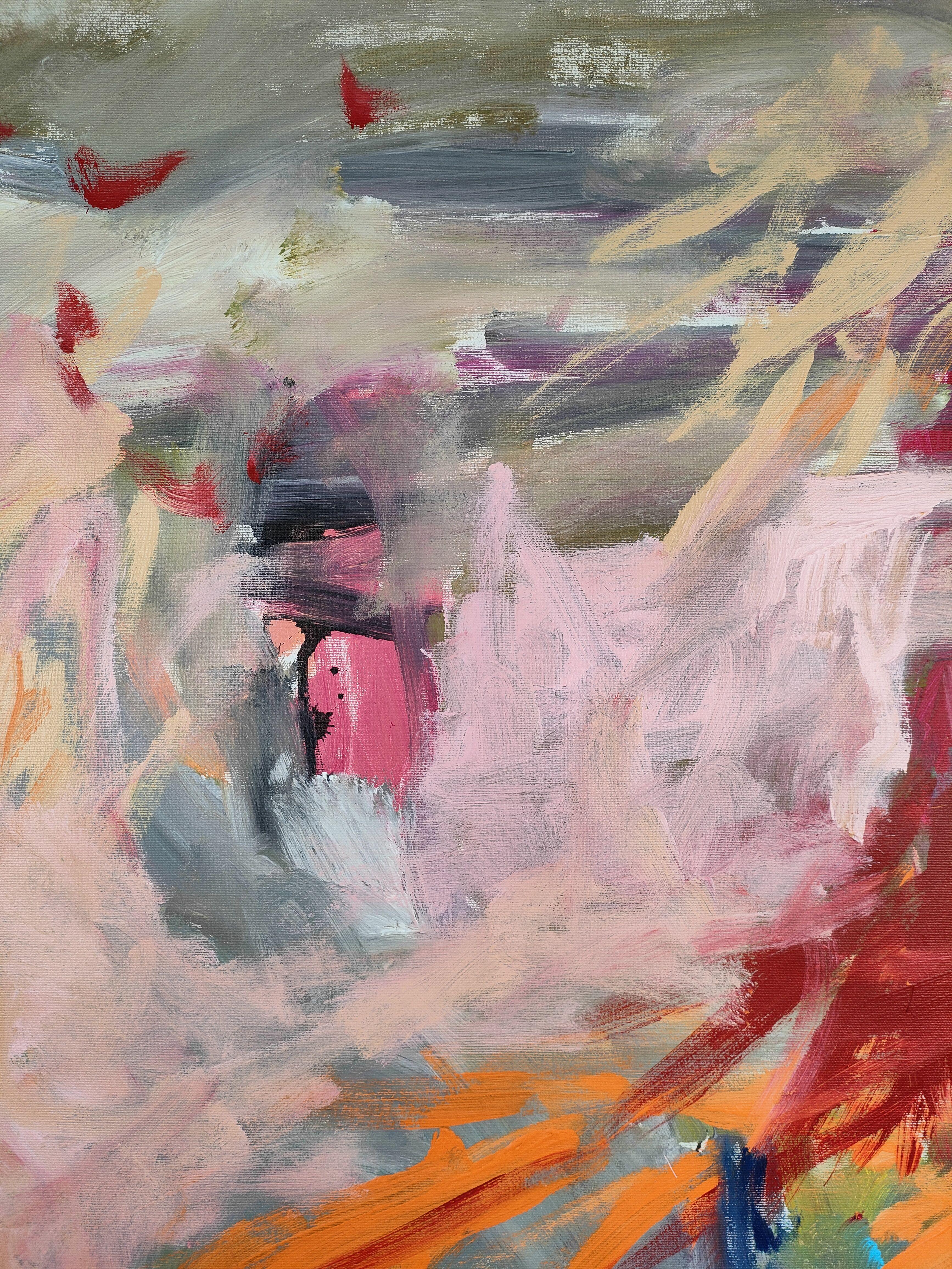Ein weiterer rosa Tag, Gemälde, Acryl auf Leinwand im Angebot 2