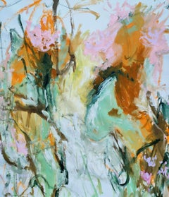 Blooming flowers, Painting, Acrylic on Canvas