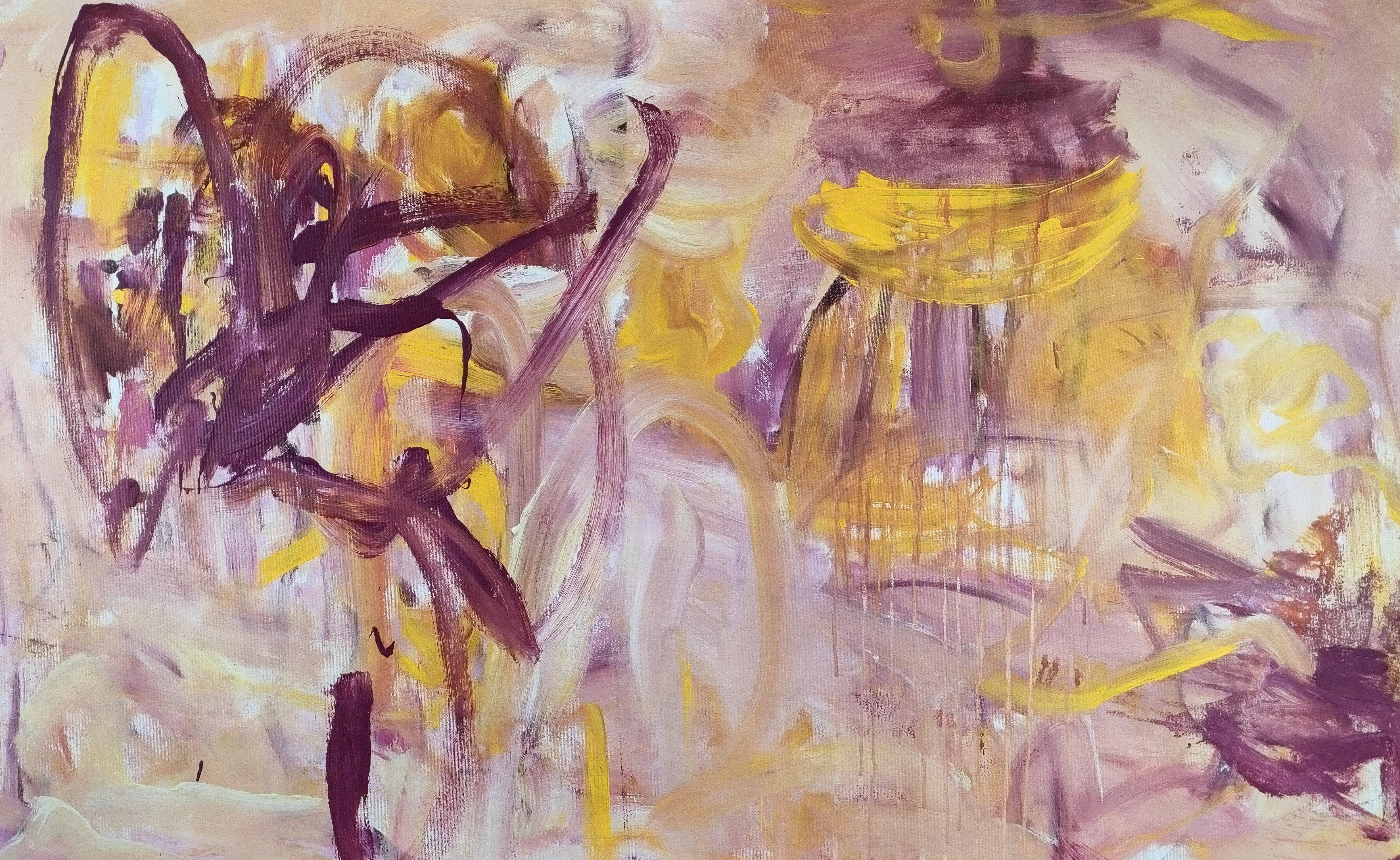 Cy Yellow Boat, Painting, Acrylic on Canvas