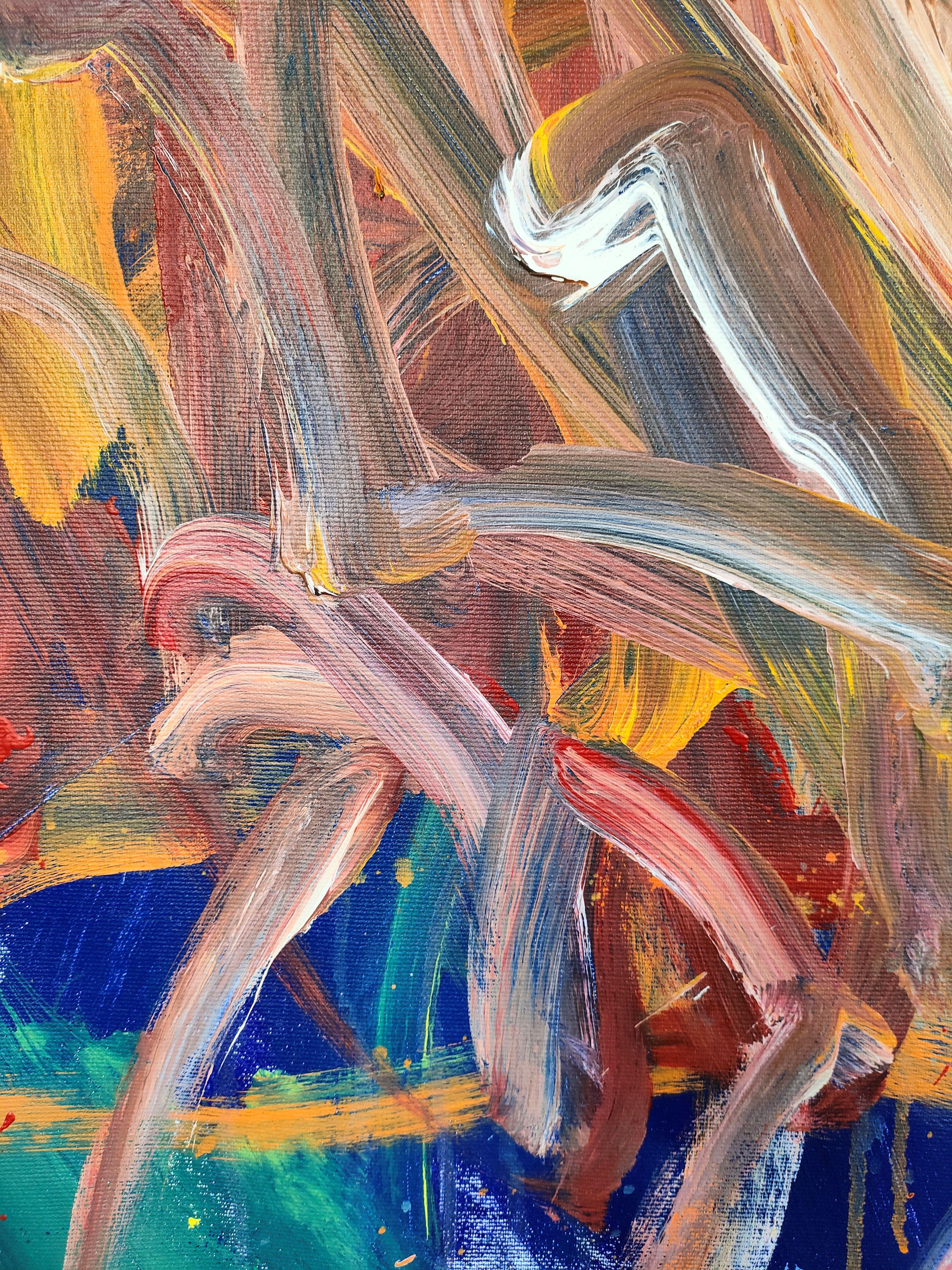 DesAtoiles plein les yeux, Painting, Acrylic on Canvas For Sale 3