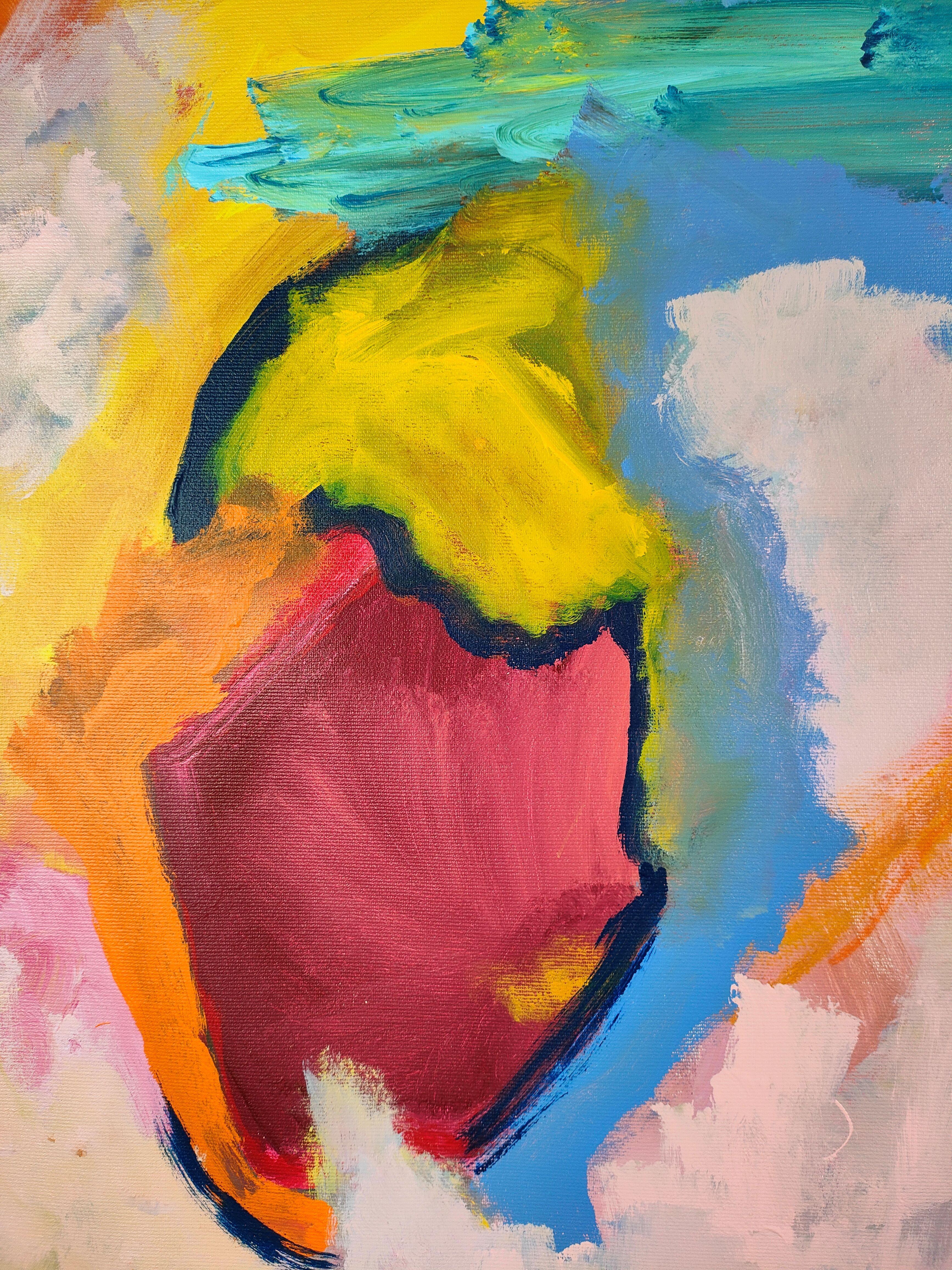 Don't give up, Gemälde, Acryl auf Leinwand (Abstrakter Expressionismus), Painting, von Emily STARCK