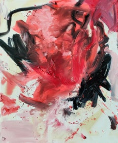 Energie en rouge et noir, Painting, Oil on Canvas