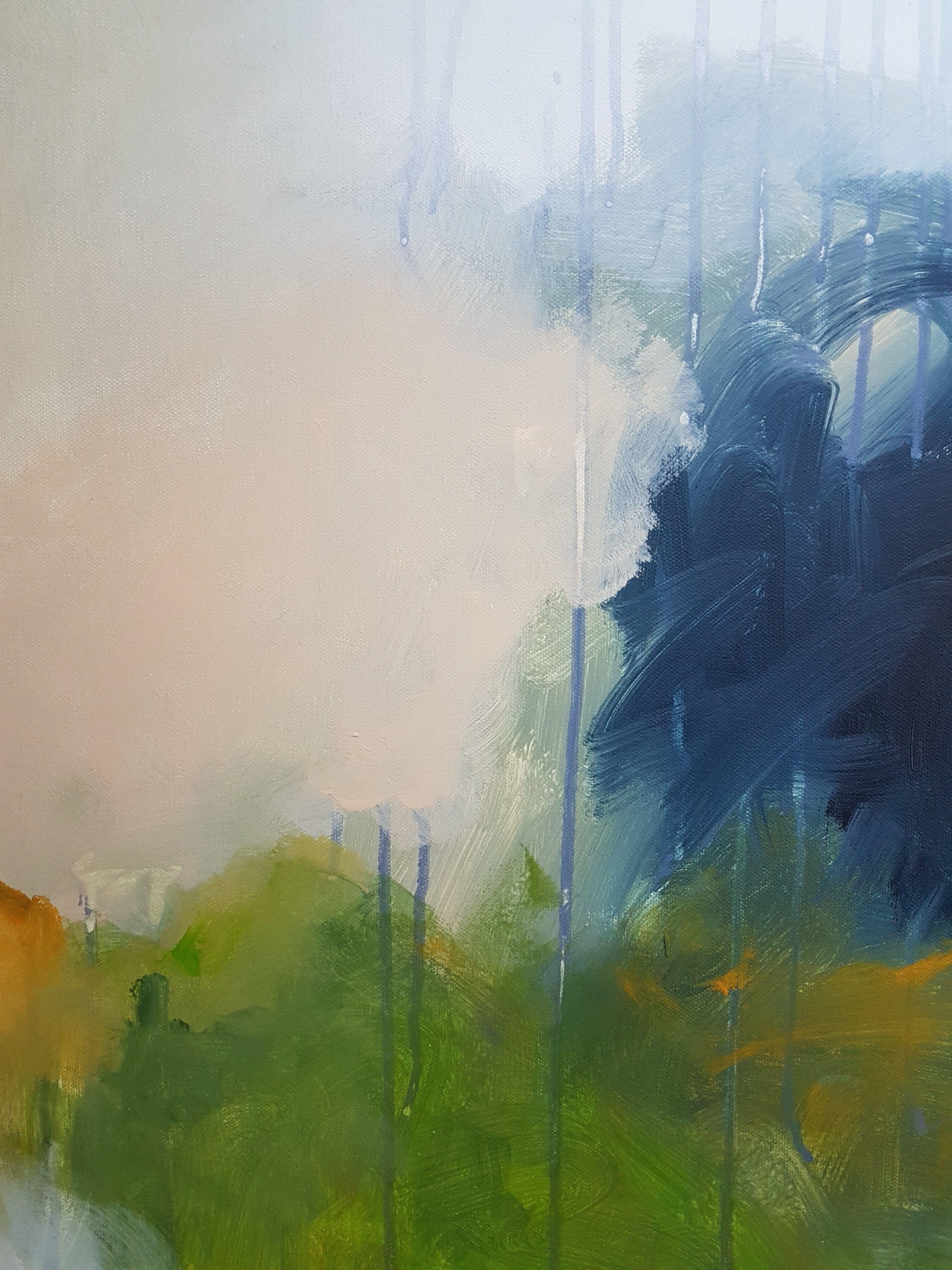 Exotic Land, Painting, Acrylic on Canvas - Gray Abstract Painting by Emily STARCK