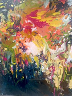 Fields of Flowers: Abstract Painting, Acrylic on Canvas, Large Format