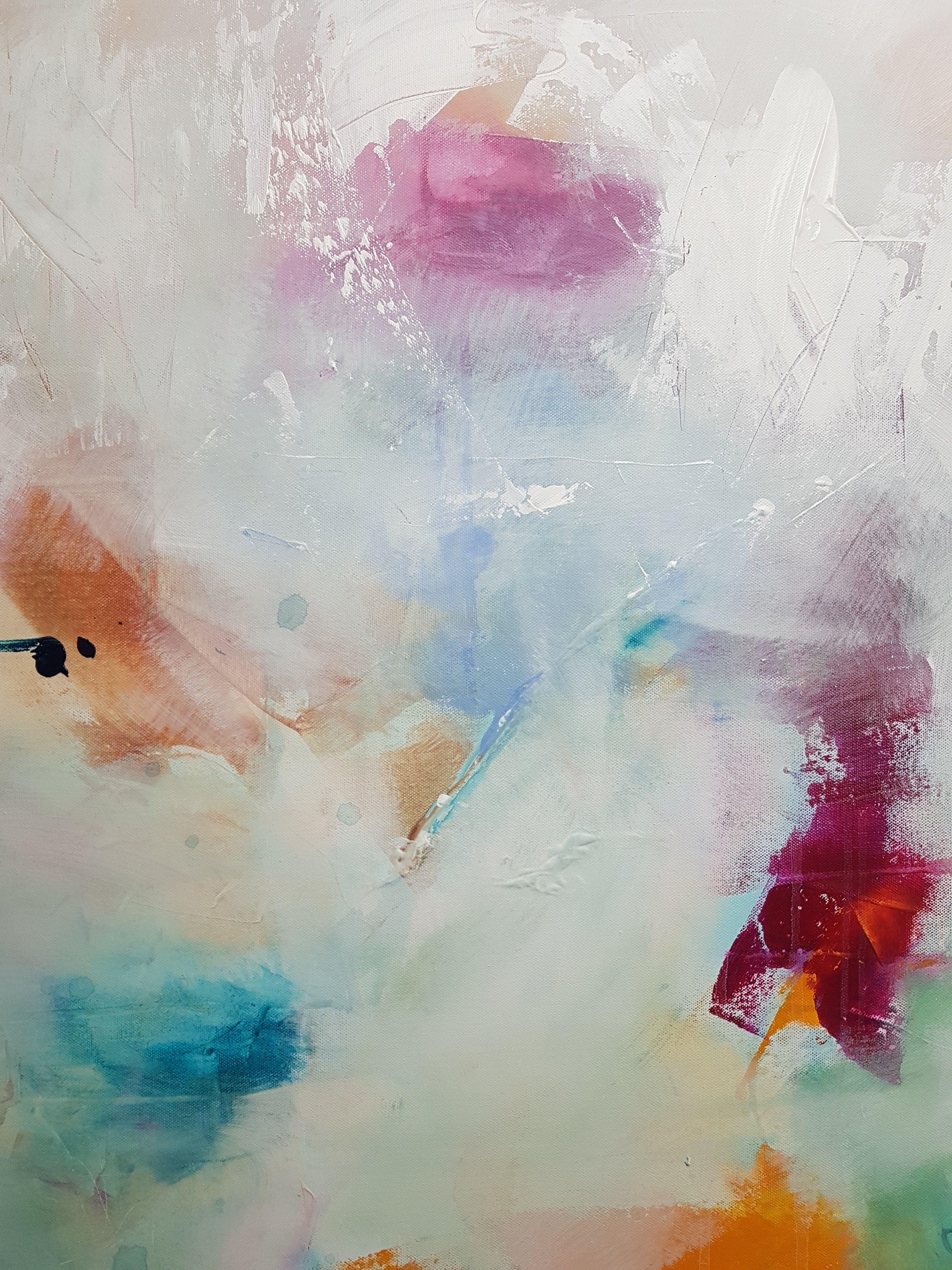 Première neige, peinture, acrylique sur toile - Abstrait Painting par Emily STARCK