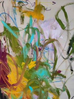 Emotion florale, peinture, acrylique sur toile