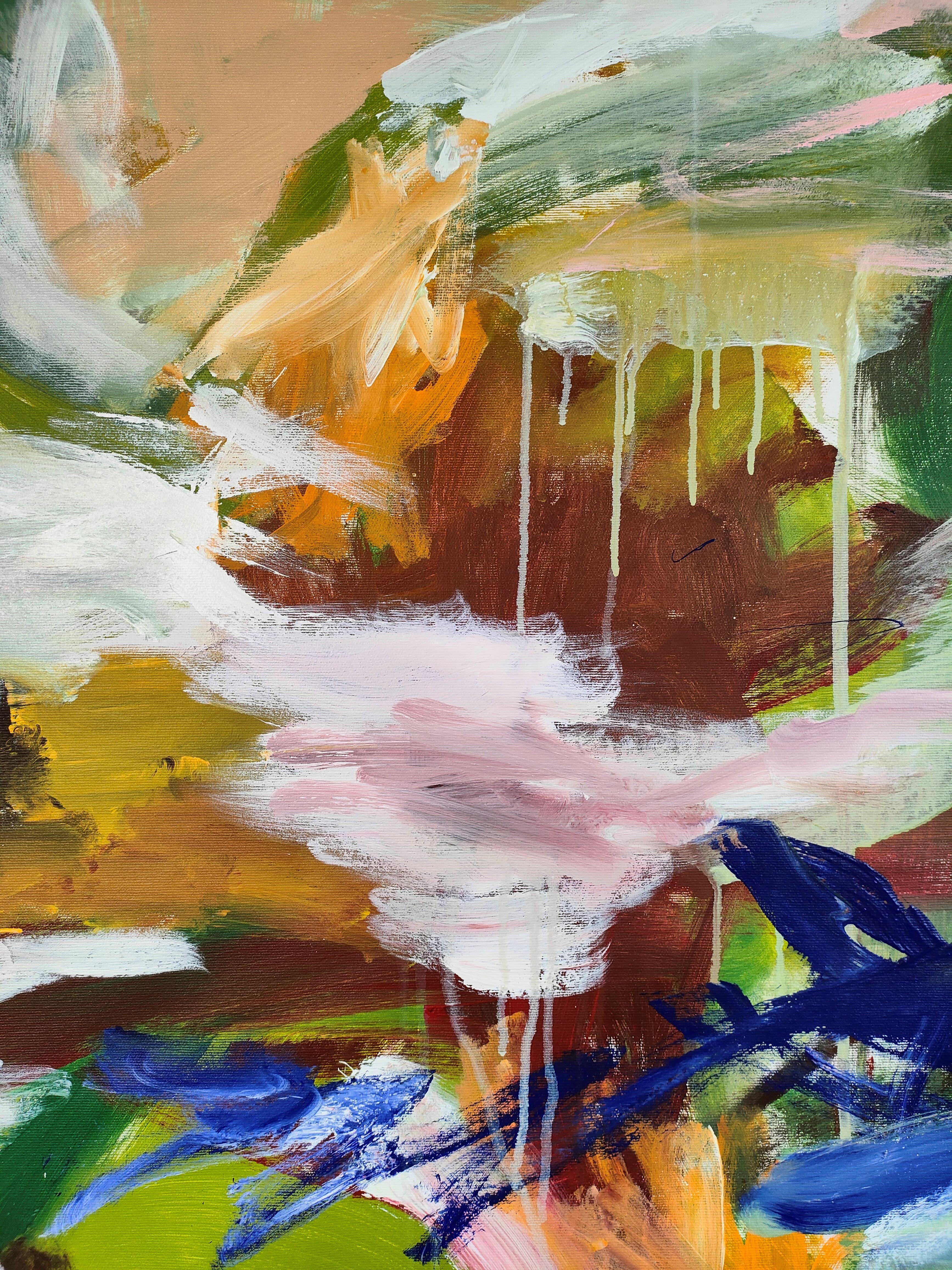 Französischer Sommer, Gemälde, Acryl auf Leinwand im Angebot 1