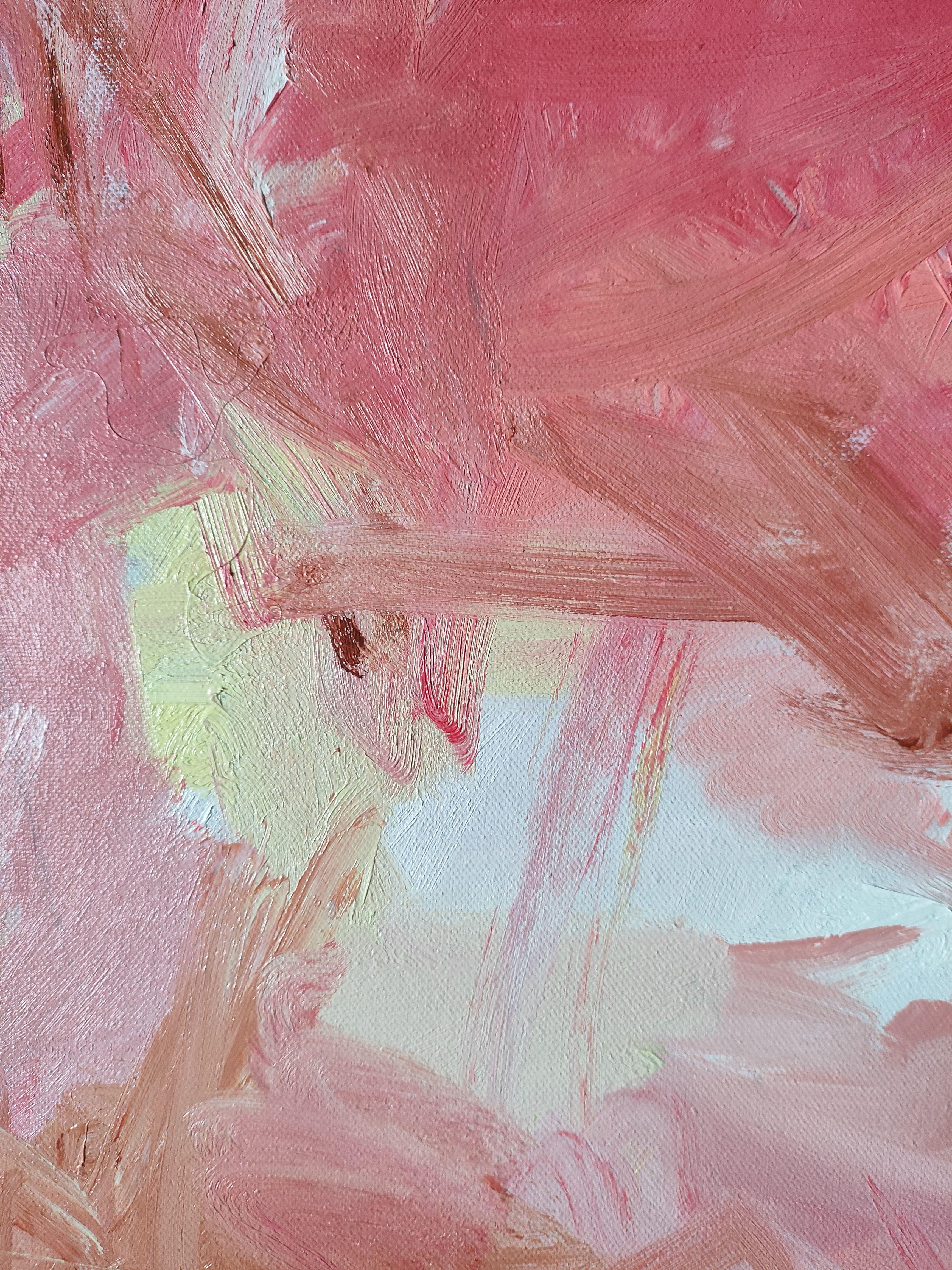 Obra de arte abstracto espiritual en una paleta cálida sobre la gratitud al universo.  Trabajado en varias capas con pinceladas de energía positiva.  Los bordes están pintados en la continuidad de la obra :: Pintura :: Abstracta :: Esta obra viene