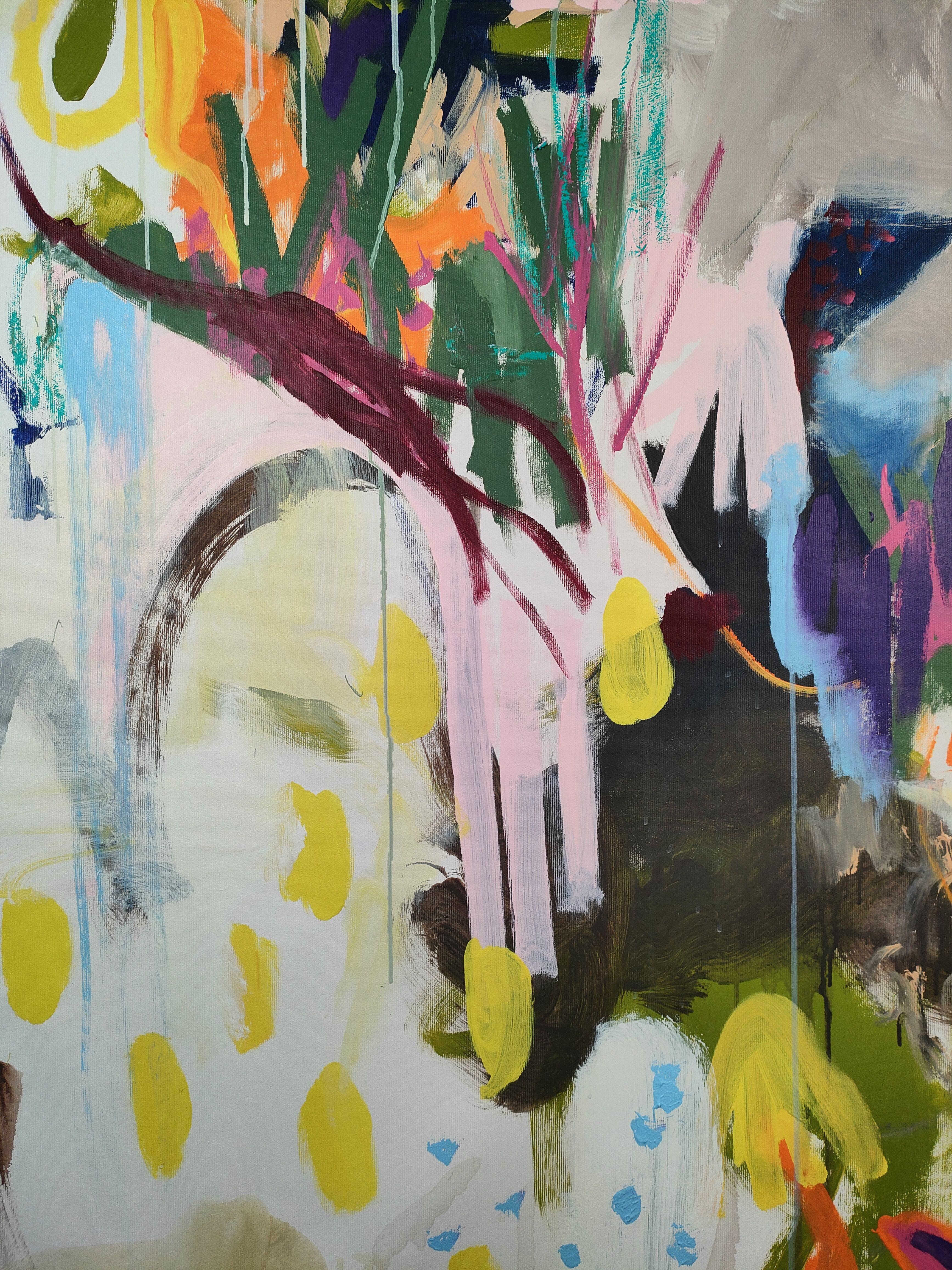 In meinem Garten, Gemälde, Acryl auf Leinwand im Angebot 1