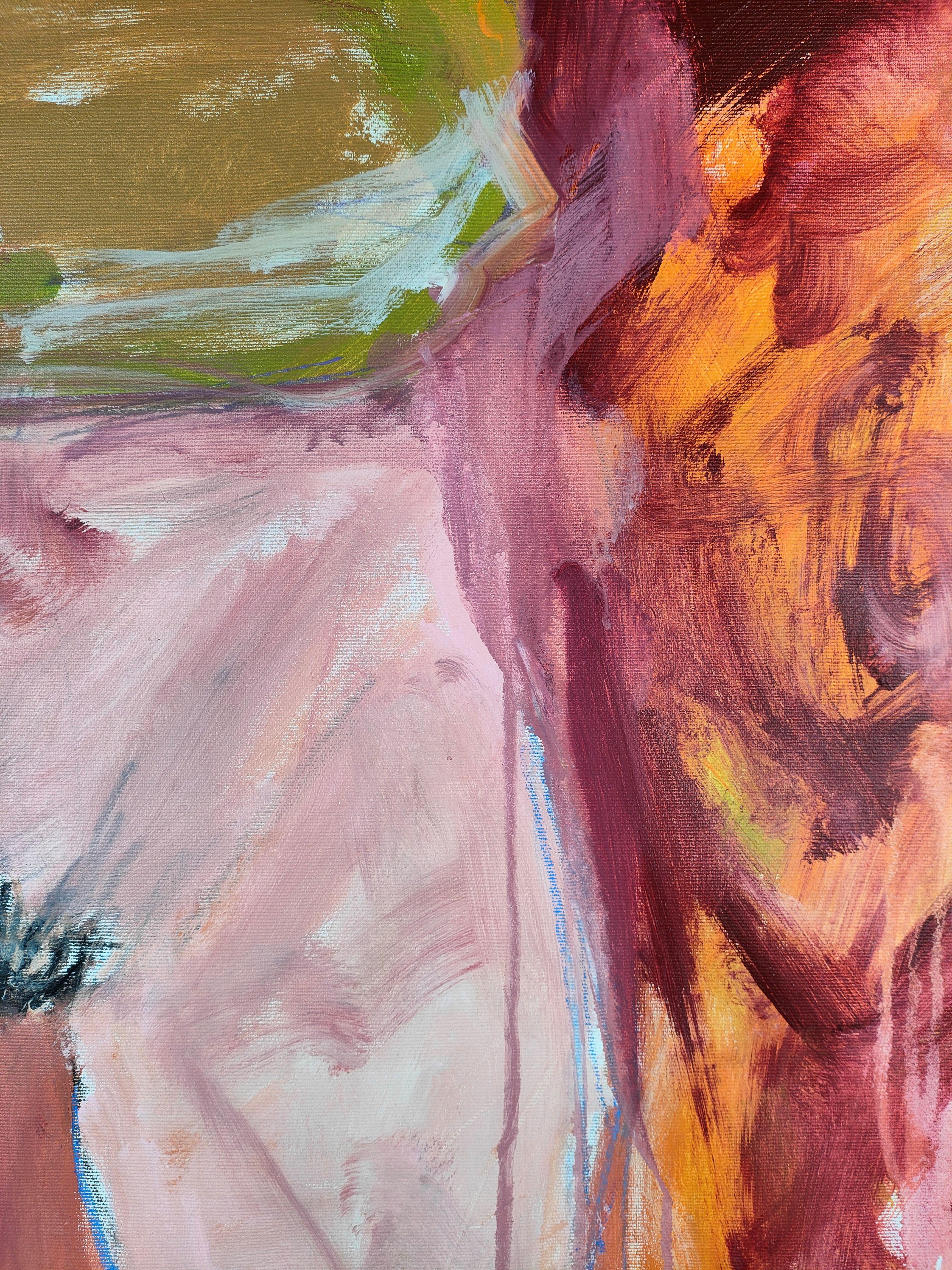 La robe verte, Gemälde, Acryl auf Leinwand im Angebot 1