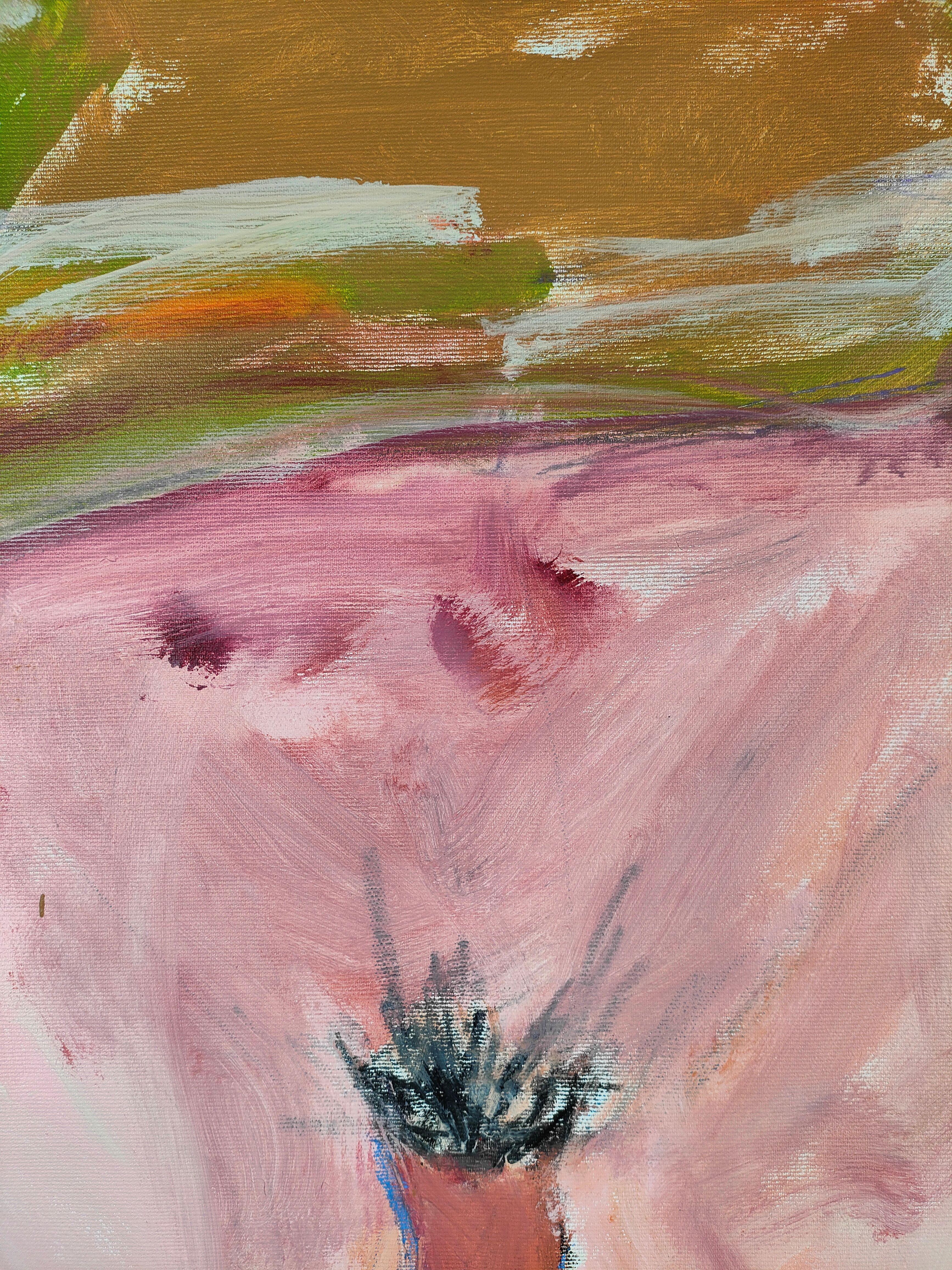 La robe verte, Gemälde, Acryl auf Leinwand im Angebot 2