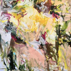 Mimosas: Contemporary Abstract Painting, Acrylic on Canvas, Bright colors