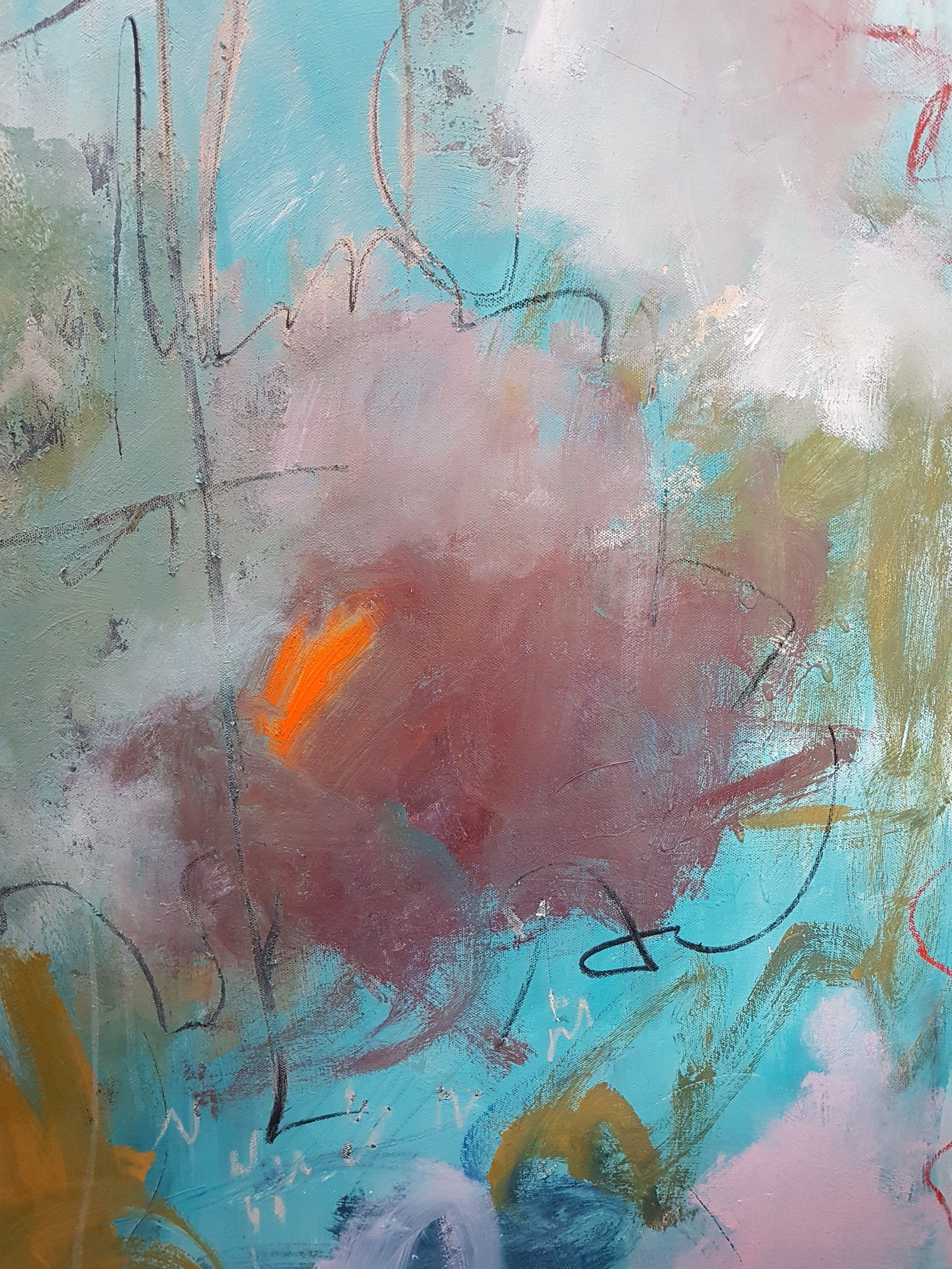 OdyssÃ©e es una obra de arte abstracta colorida, Ãºnica y original. Se compone de varias capas que enriquecen la obra, algunas transparencias, raspados revelan las capas inferiores dando riqueza y profundidad a la obra. Los toques de tiza aceitosa