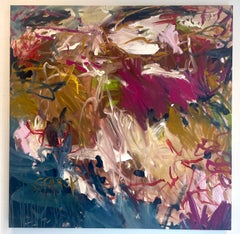 Again & Again : Peinture abstraite, acrylique sur toile, couleurs vives