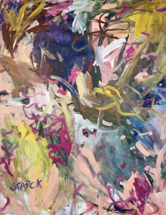 Pink Giverny, Painting, Acrylic on Canvas