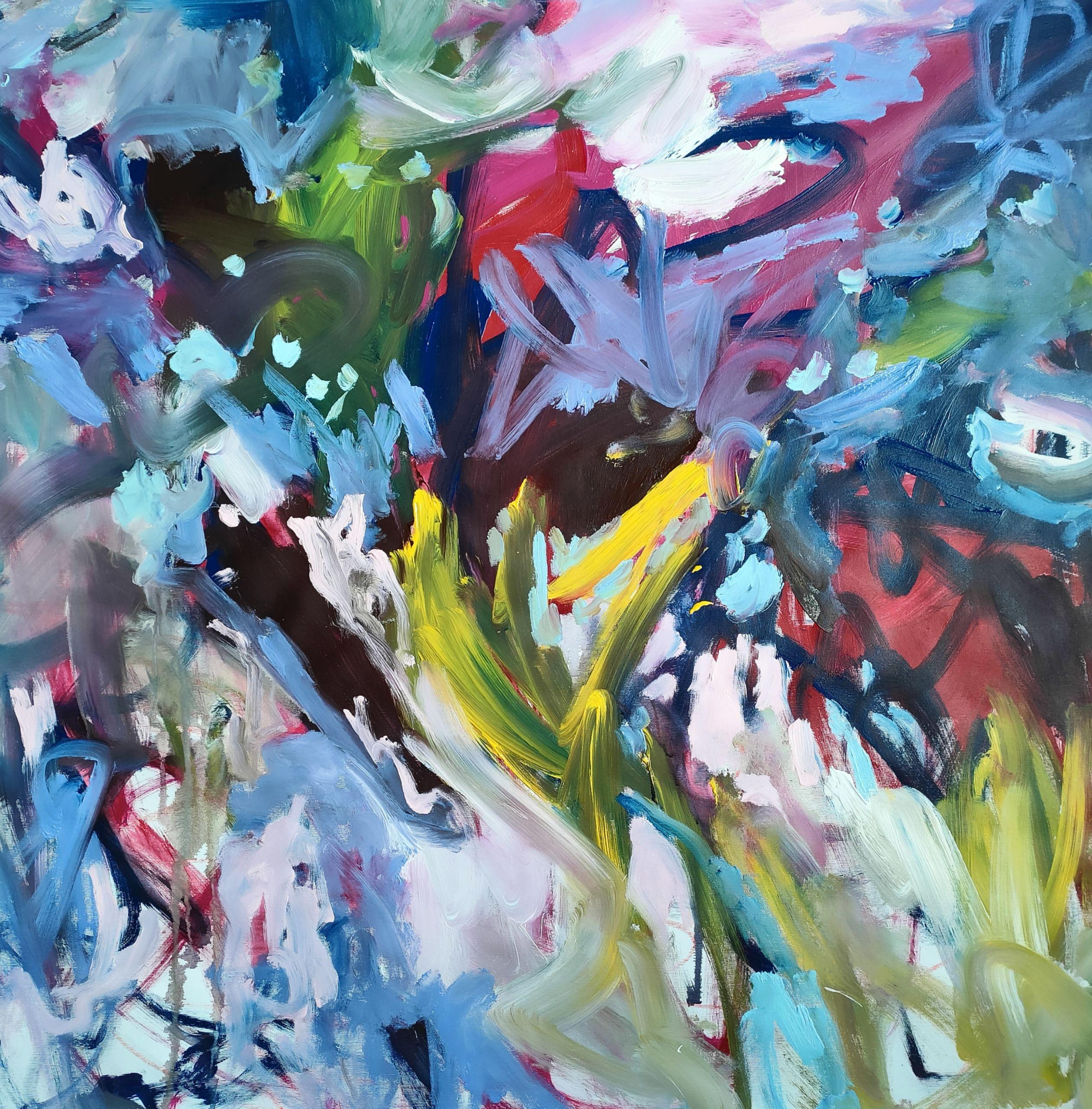 Printemps poétique, peinture, acrylique sur toile