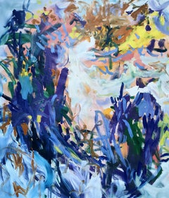 Purple brush strokes, Painting, Acrylic on Canvas