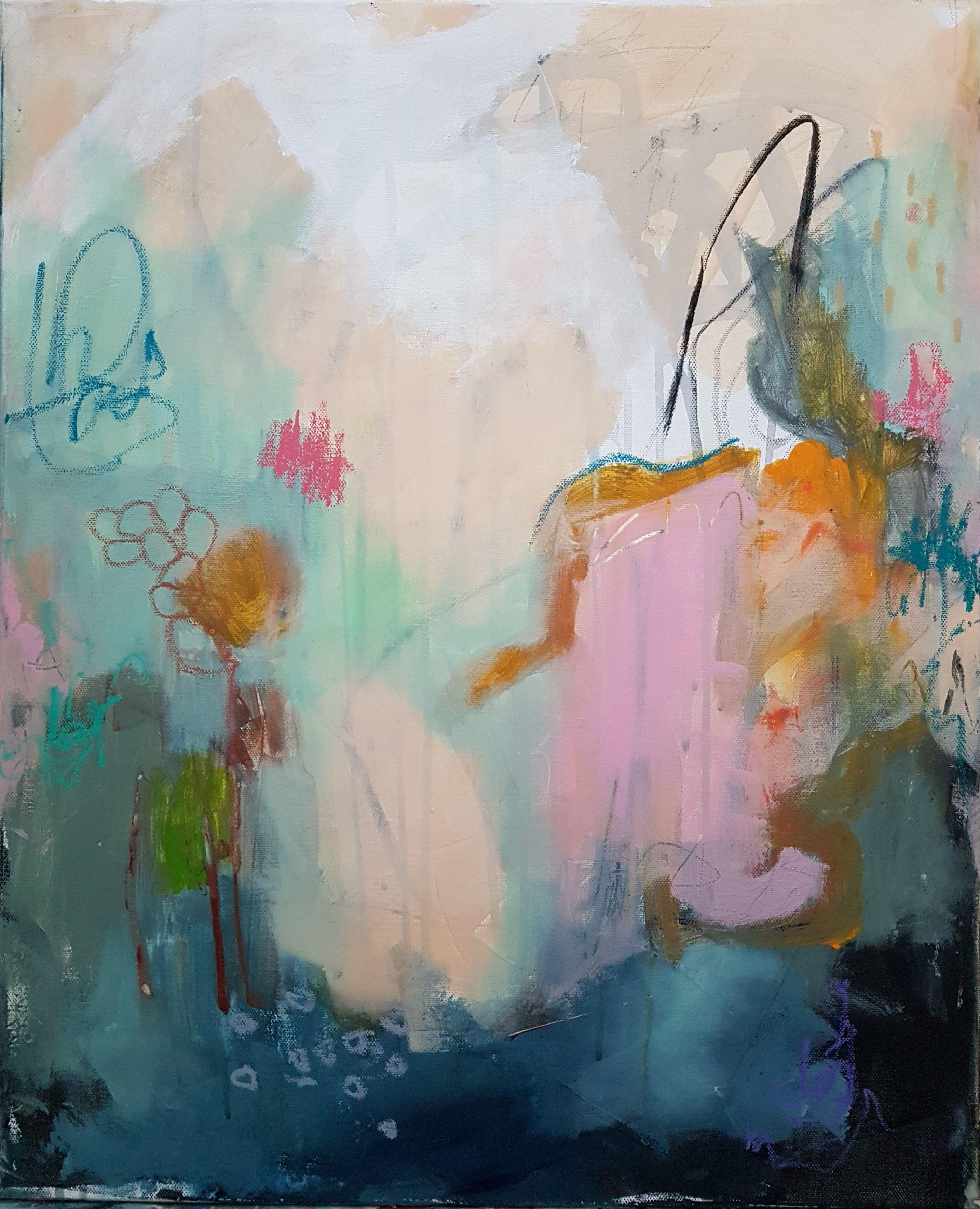 Emily STARCK Abstract Painting - Raconte moi une histoire (Tell me a story), Painting, Acrylic on Canvas
