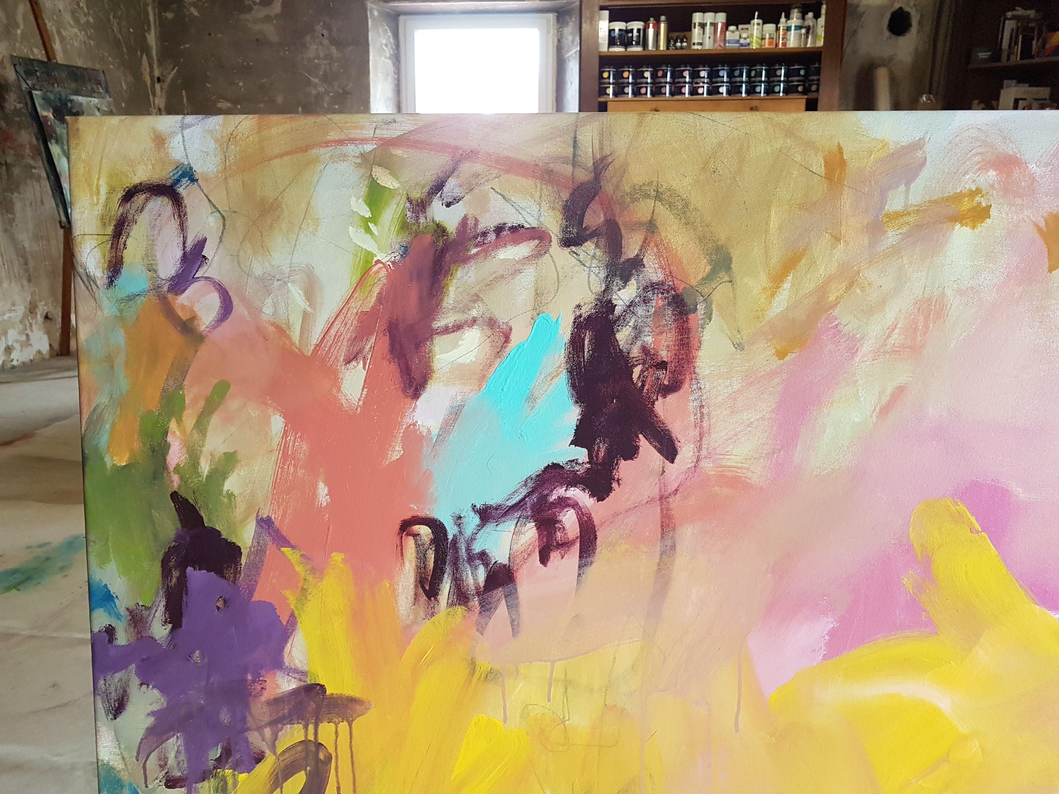 Sommer 2021, Gemälde, Acryl auf Leinwand im Angebot 1