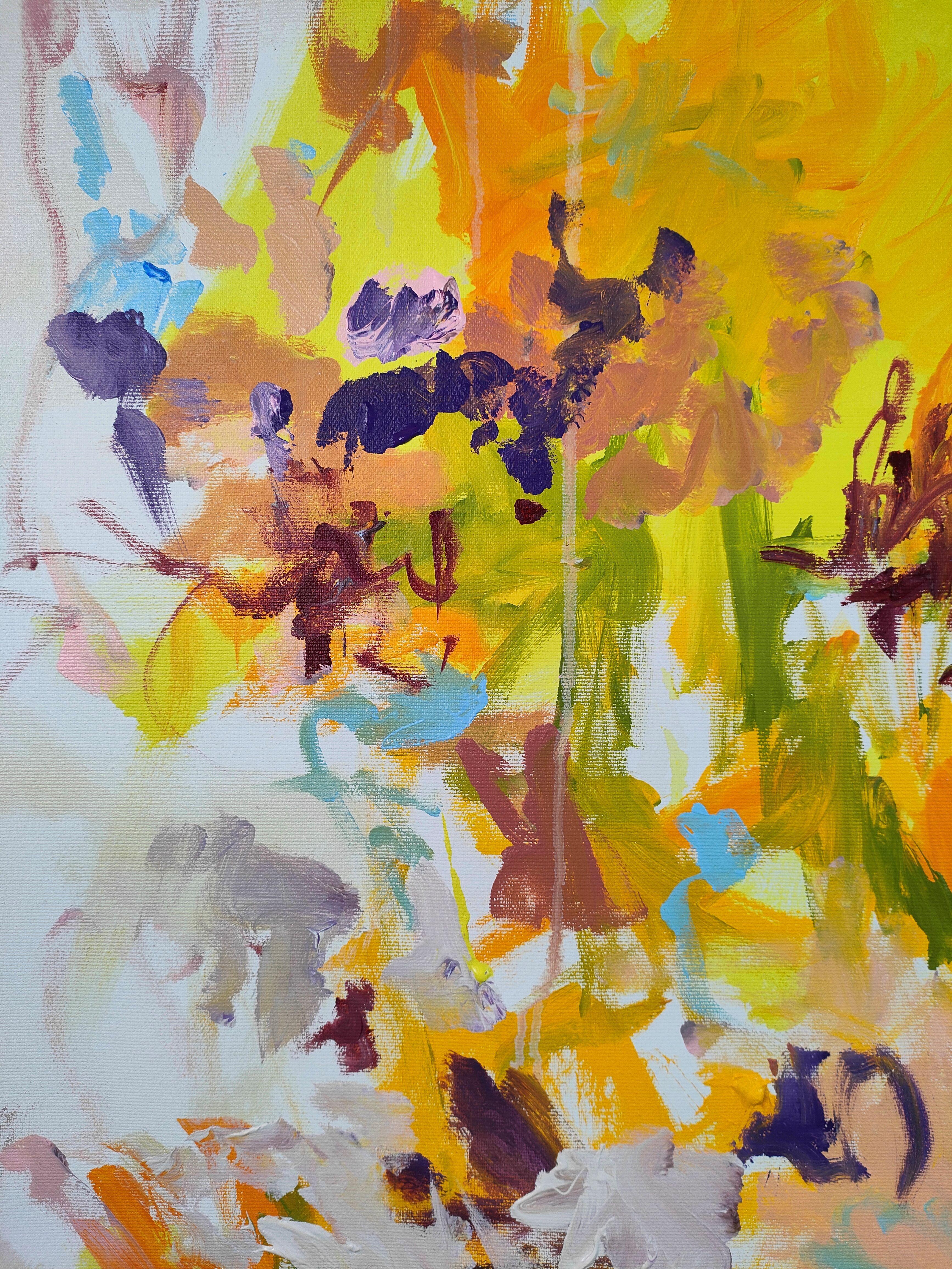 Sunflower II, Painting, Acrylic on Canvas For Sale 1