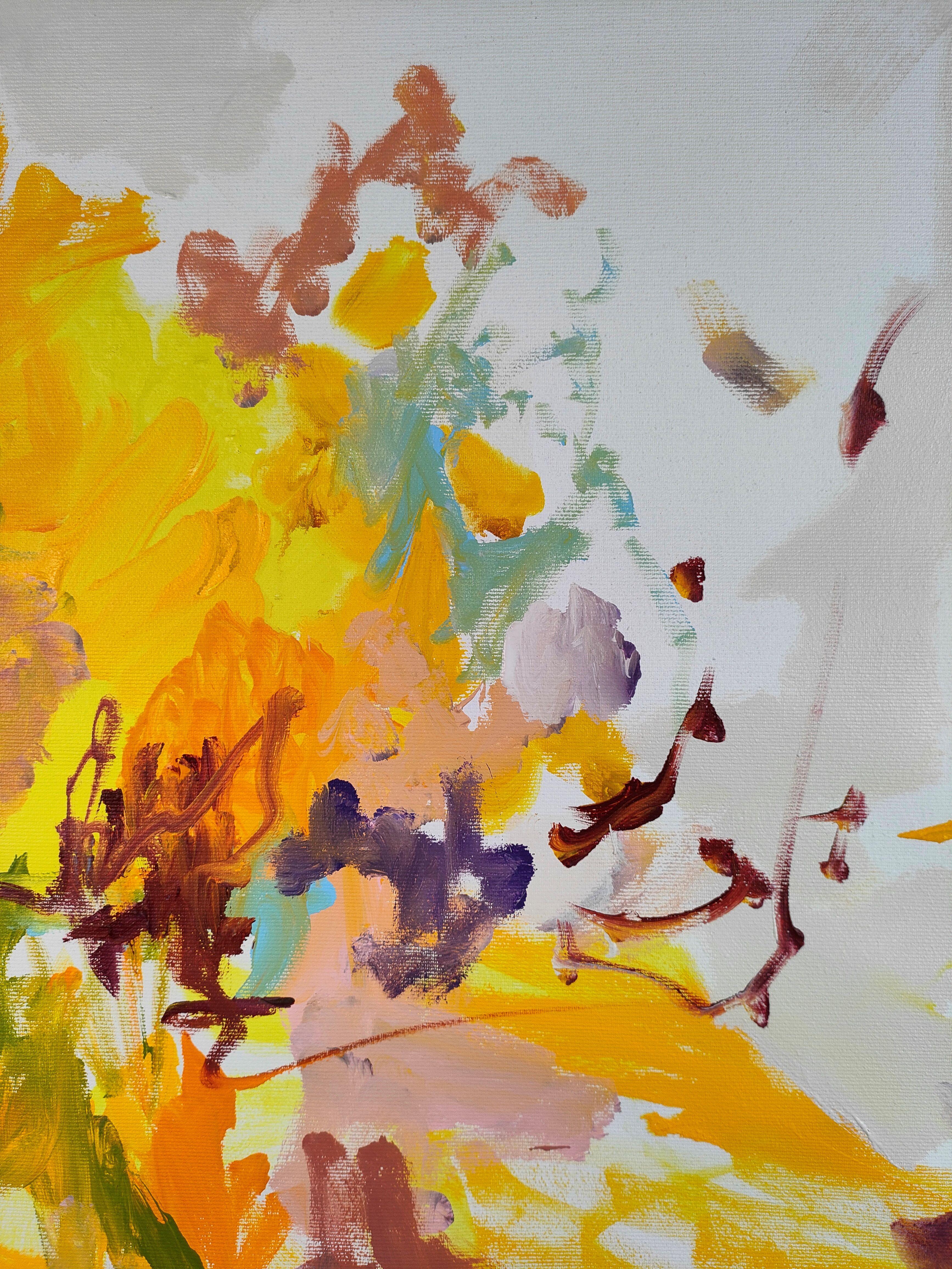 Sunflower II, Painting, Acrylic on Canvas For Sale 2