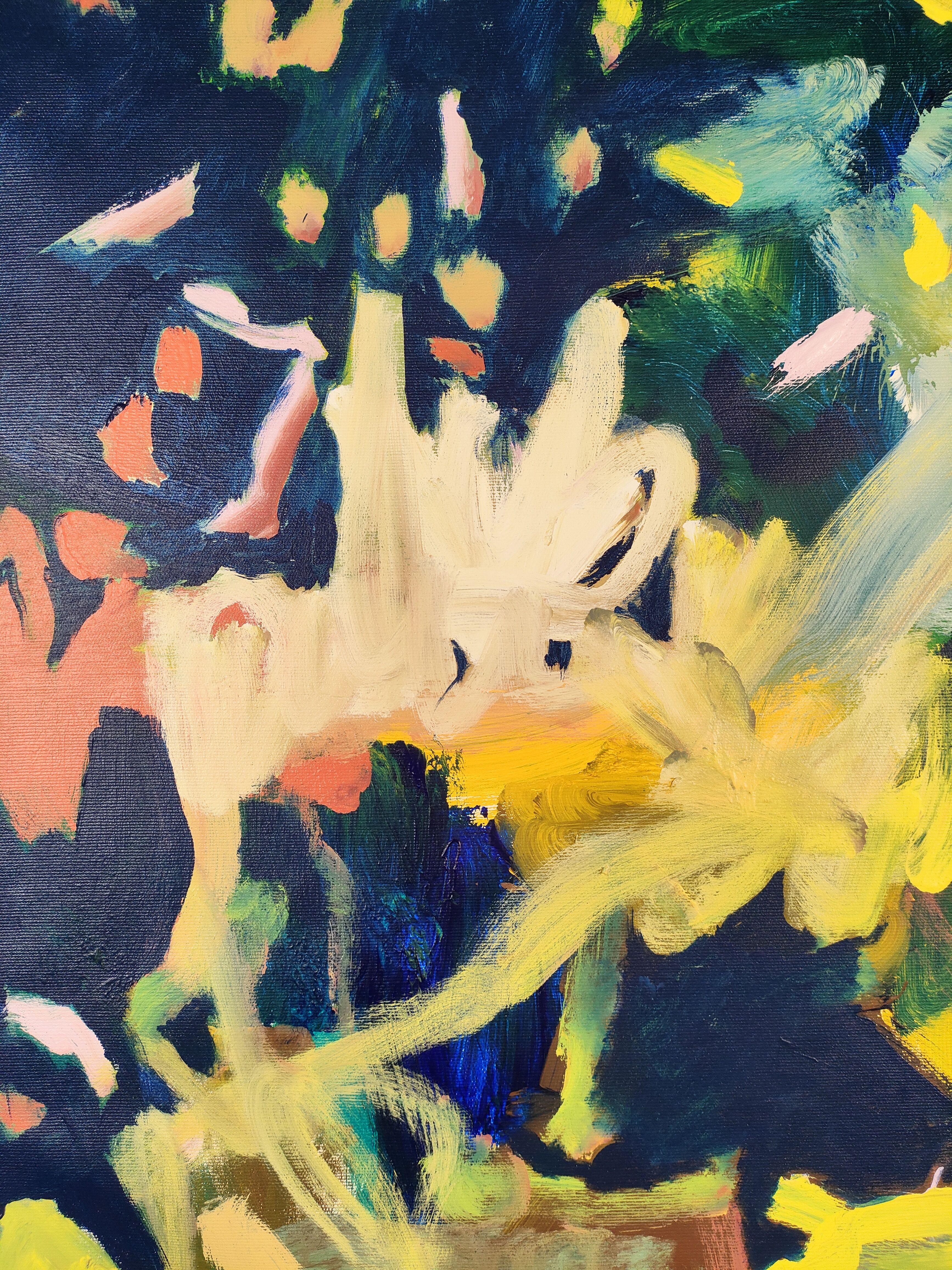 Une ÃCtoile dans la nuit, Gemälde, Acryl auf Leinwand (Abstrakter Expressionismus), Painting, von Emily STARCK
