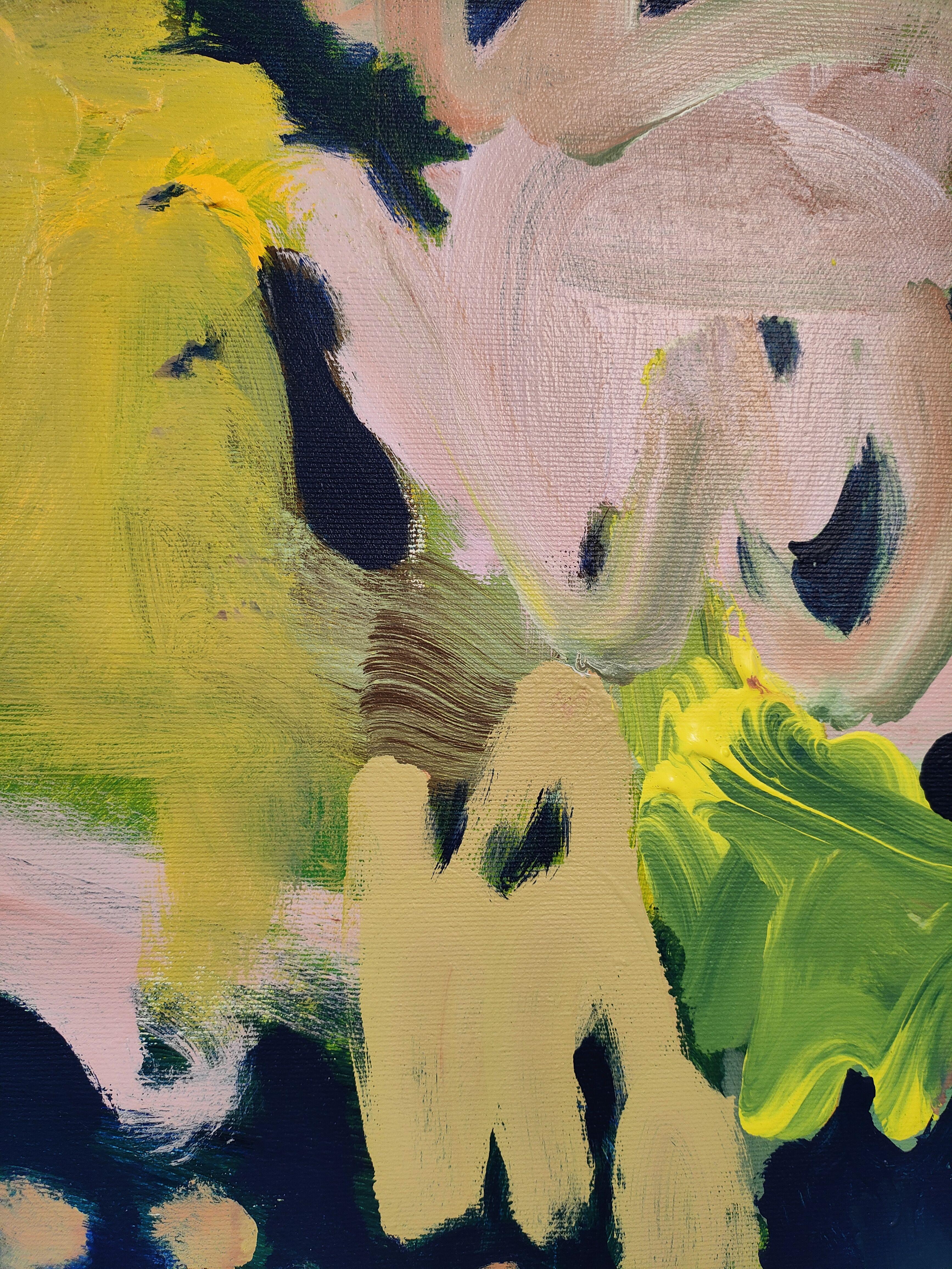 Une ÃCtoile dans la nuit, Gemälde, Acryl auf Leinwand im Angebot 1