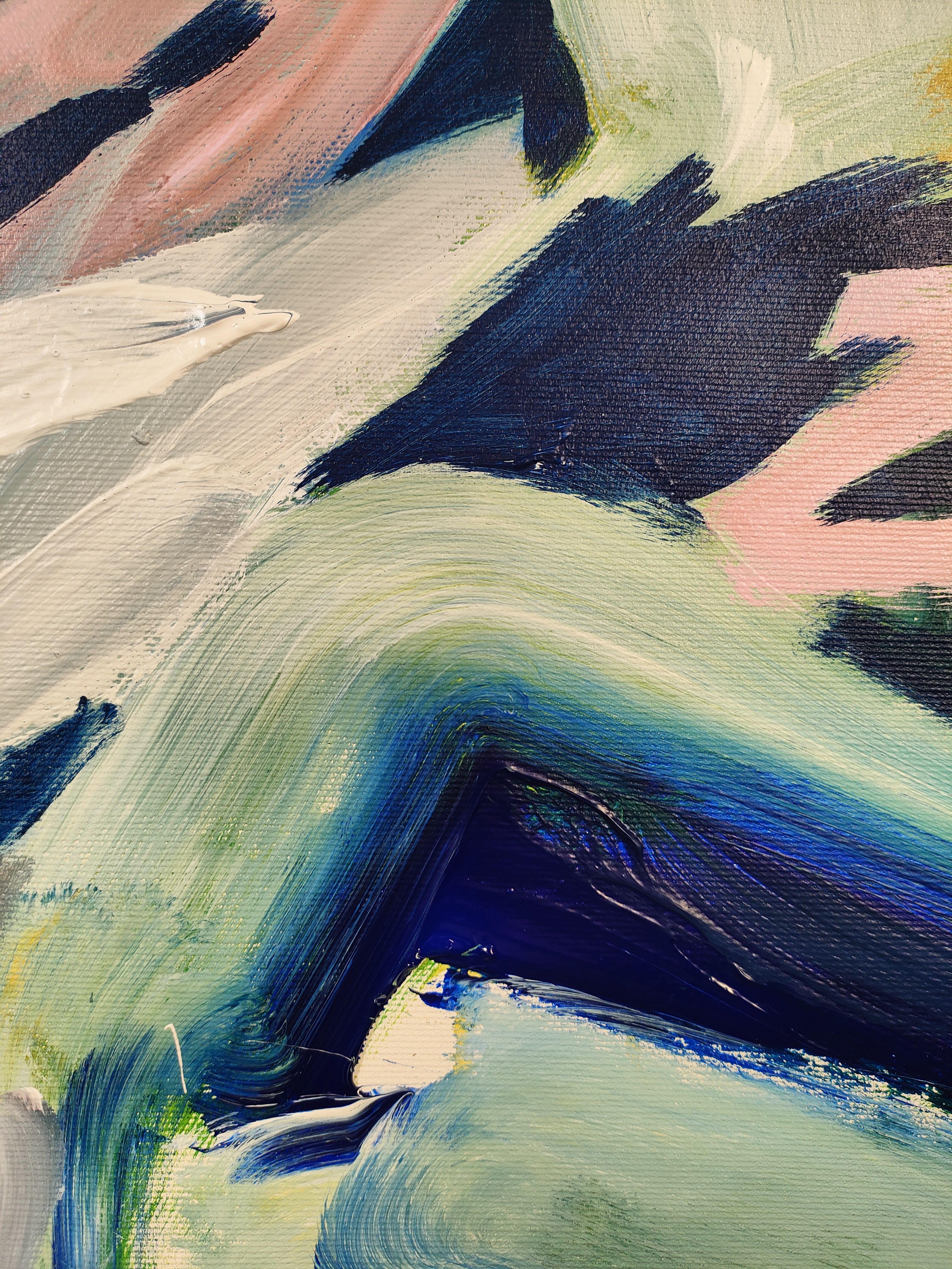 Une ÃCtoile dans la nuit, Gemälde, Acryl auf Leinwand im Angebot 2