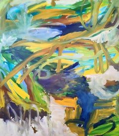 Dessins végétaux, peinture sur toile acrylique