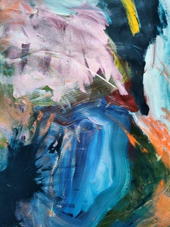 Winter lights, Painting, Acrylic on Canvas