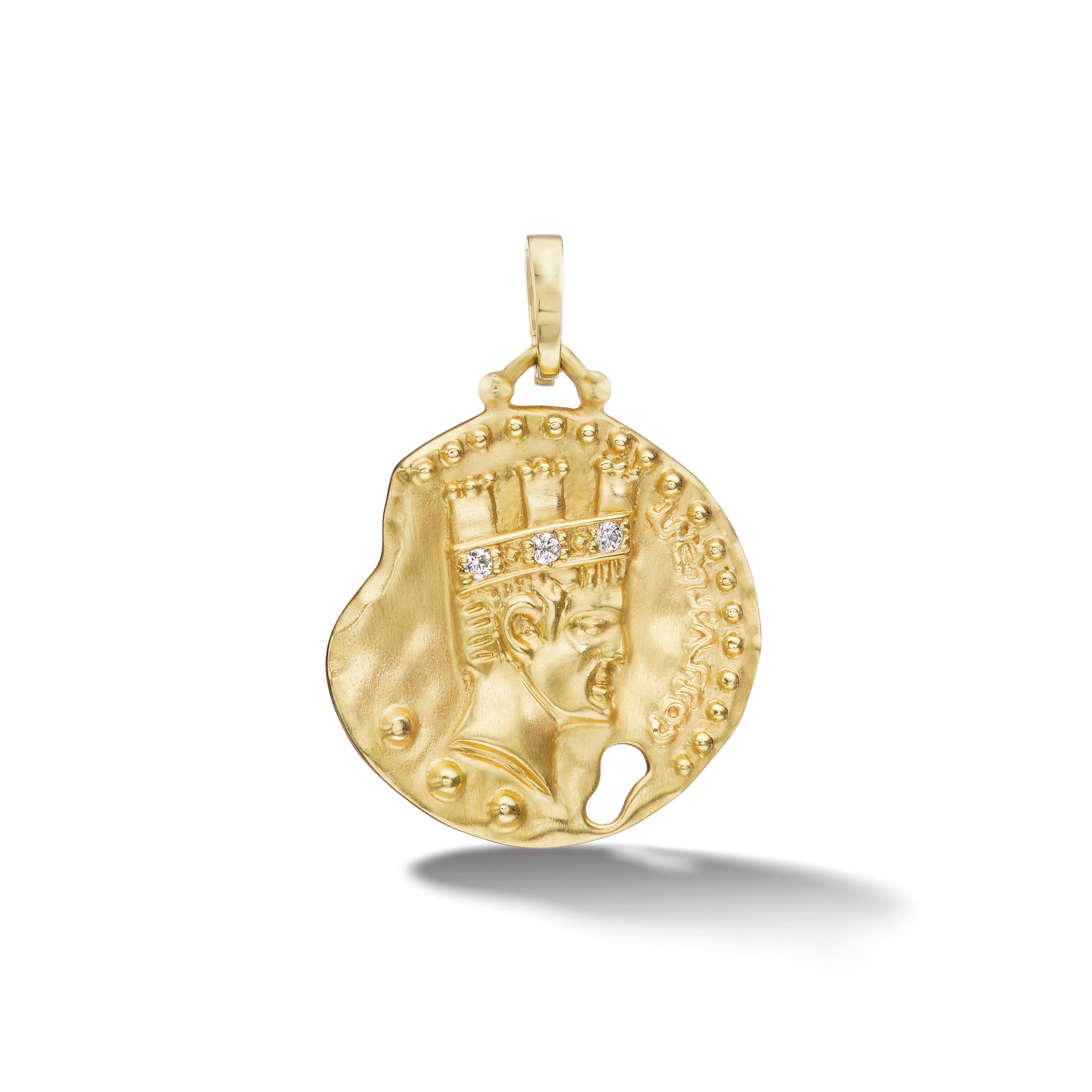 
The Naval Crown Coin is influenced by an ancient Roman coin that depicts a Roman naval commander, wearing the honor of the Naval Crown. The Naval Crown was a Roman military award consisting of a gold crown traditionally decorated with small