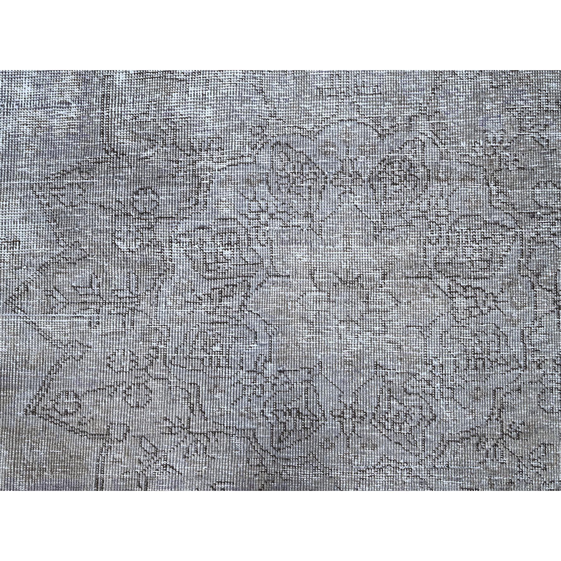 Eminence Purple Rustic Feel Wool Hand Knotted Old Persian Tabriz Worn Down Rug im Angebot 2