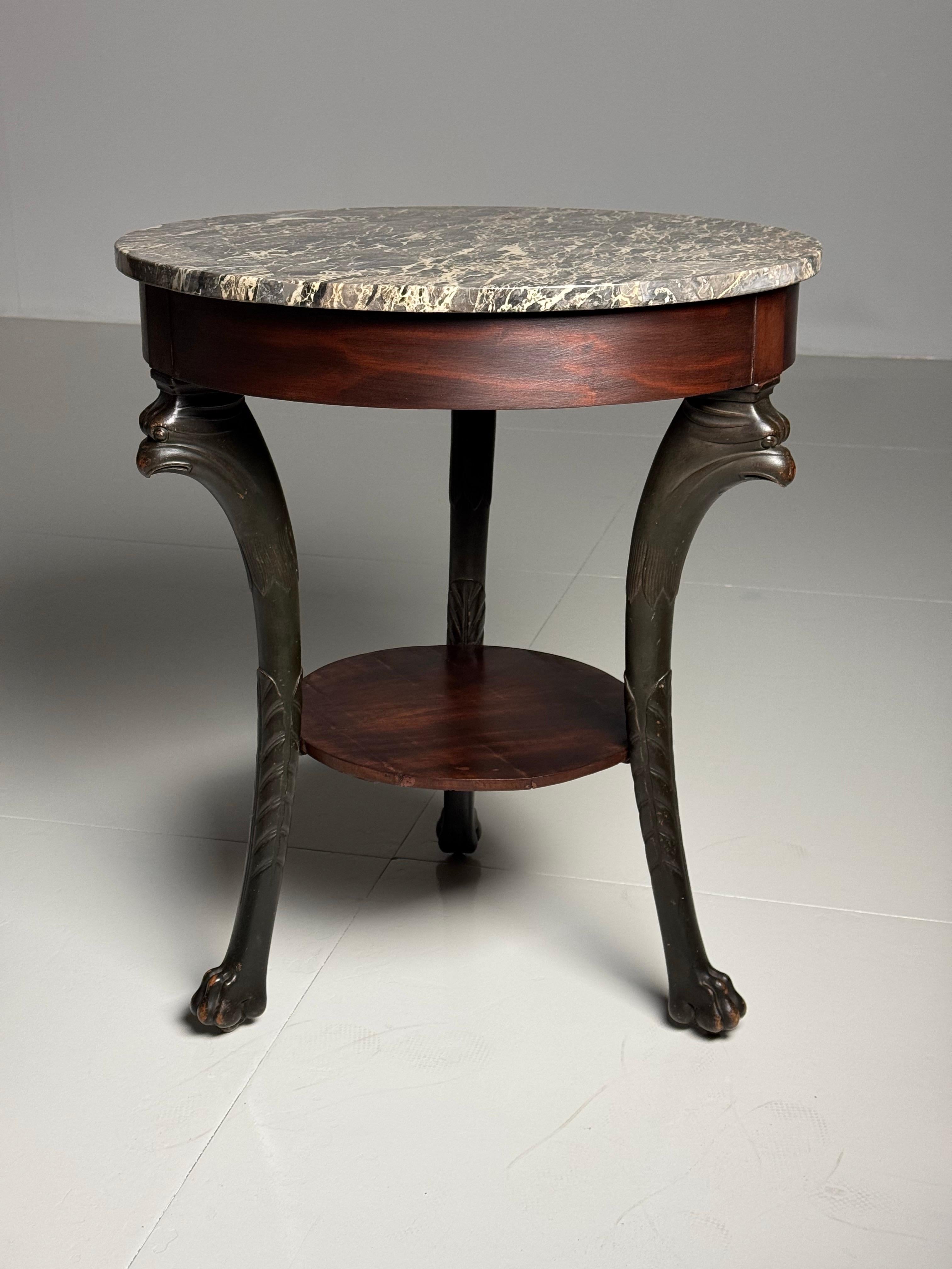 Table tripode Emire avec têtes Griffin en vente 12