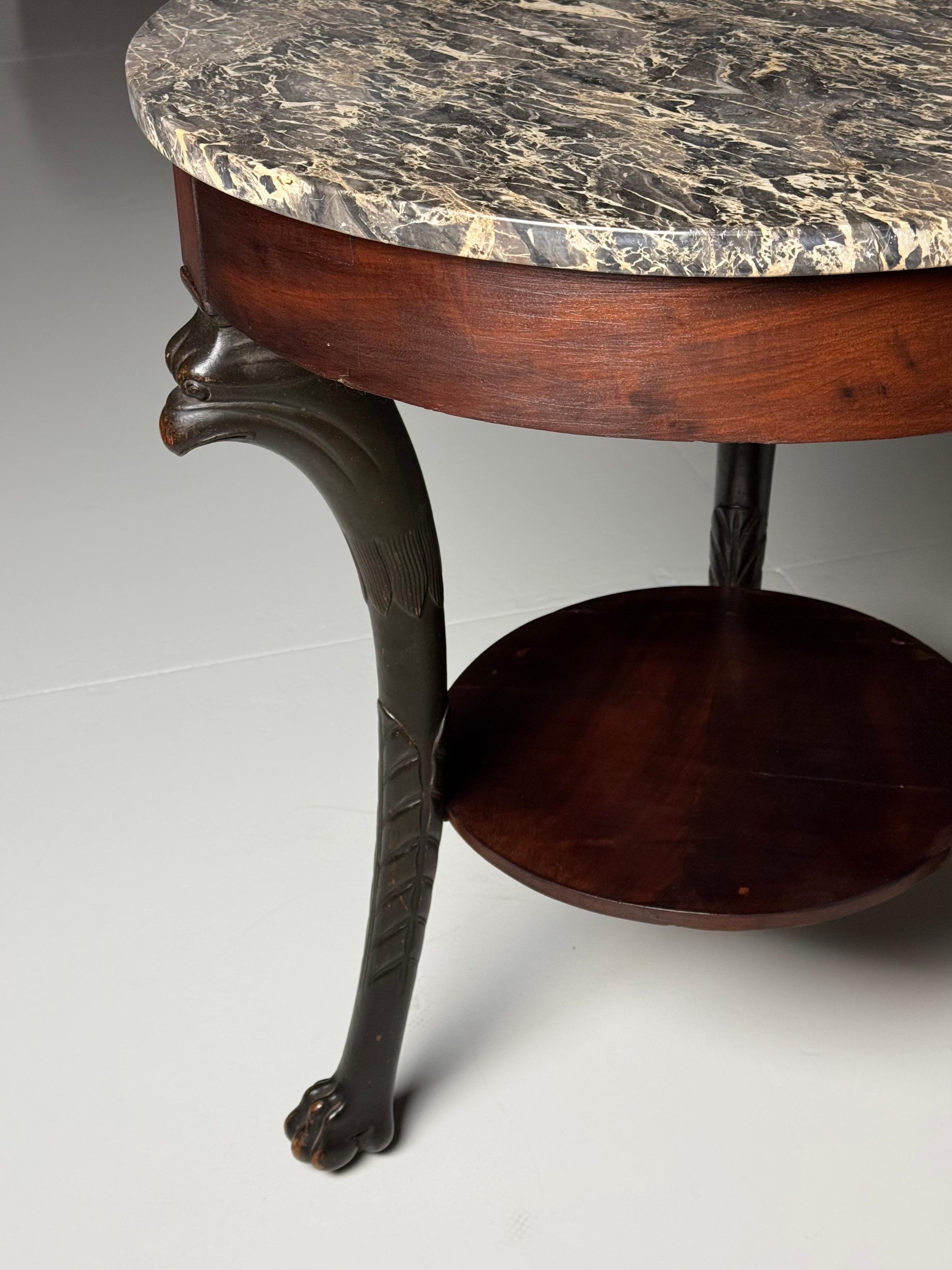 Table tripode Emire avec têtes Griffin Bon état - En vente à MILL, NL