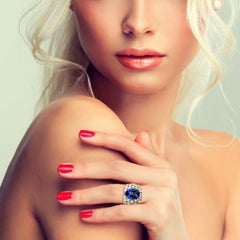 Emis Beros 11.71 Carat 18 Karat Yellow Gold Tanzanite Diamond Statement Ring