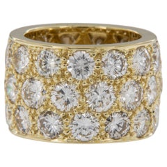 Emis Beros 18 Karat Gelbgold breiter 12,75 Karat Gesamtkarat Gelbgold Diamant Statement-Ring